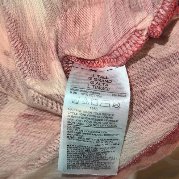 Old Navy, L, pink tan brown camo print tank top 100%Cotton Costal Cowgirl Y2K - Picture 6 of 6